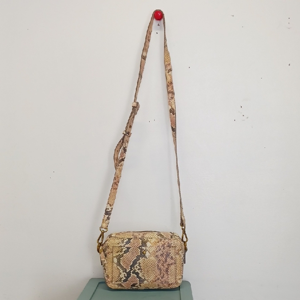 Madewell Snake Embossed Leather Transport Crossbody Bag